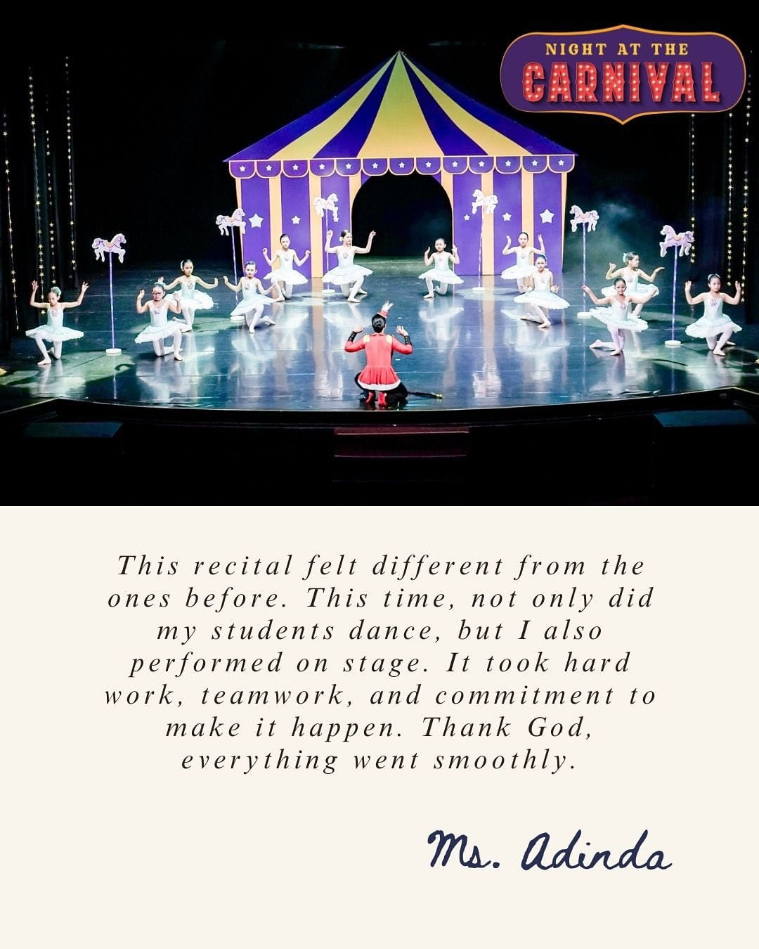 Circus tent set at Night at the Carnival